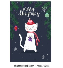 Cat Christmas card