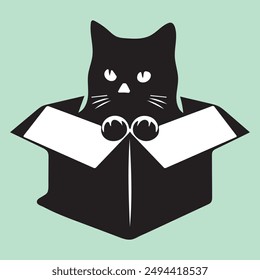 Cat circle logo vector design.
