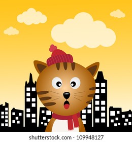 Cat in the city