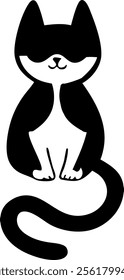 cat clack, pet, illustratuin, cat drawing, clipart
