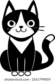 cat clack, pet, illustratuin, cat drawing, clipart