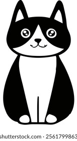 cat clack, pet, illustratuin, cat drawing, clipart