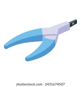 Cat claw cutter icon isometric vector. Nail art work. Canine domestic