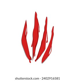 cat claw scratch cartoon. slash texture, nail paper, beast attack cat claw scratch sign. isolated symbol vector illustration