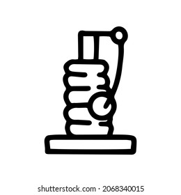 cat claw scratcher line vector doodle simple icon