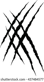 Cat claws scratches . vector illustration