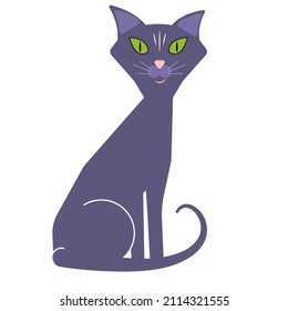 Pieza de gato. Ilustración del gato vector. 