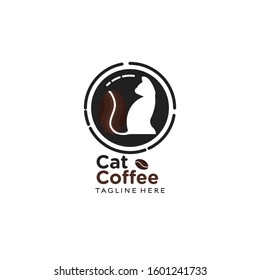 Cat and Coffee Logo Design