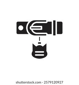 Cat Collar Filled Icon Vector Illustration