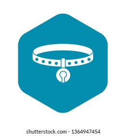 Cat collar icon. Simple illustration of cat collar vector icon for web design