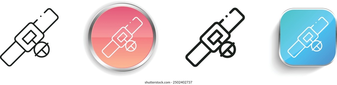 cat collar icon. Thin Linear, Regular and Button Style Design Isolated On White Background