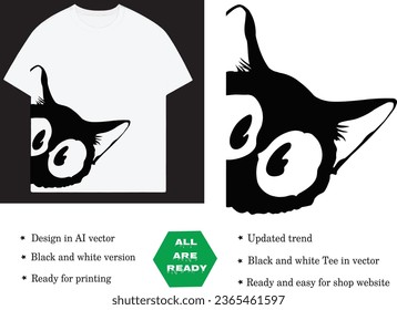Cat collection designs for t shirt printing, illustration vector