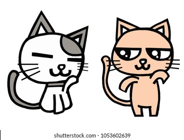 Cat color cartoon.