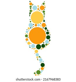 cat color dot vector texture
