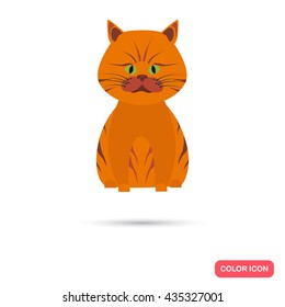 Cat color flat icon