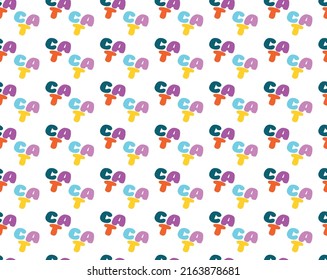 cat colorful vector seamless pattern