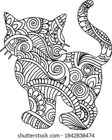 Cat coloring book for adult cat lover