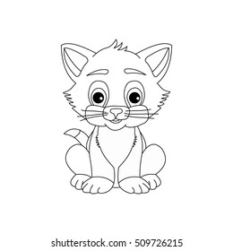 Cat coloring, icon