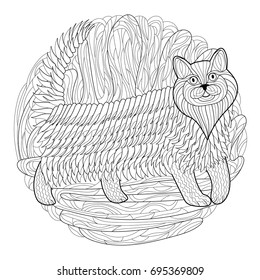 Cat coloring page