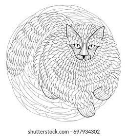 Cat coloring page