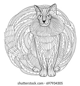 Cat coloring page