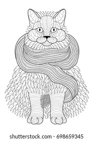 Cat coloring page