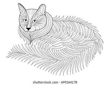 Cat coloring page