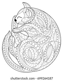 Cat coloring page