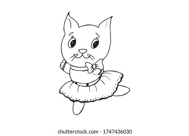 Cat coloring page . cute dancing cat coloring pages .coloring pages.