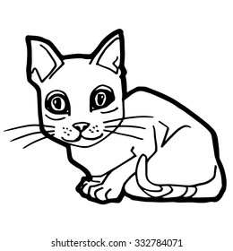 Cat Coloring Page for kid