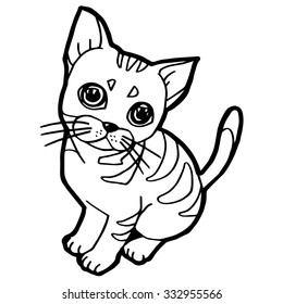 Cat Coloring Page for kid