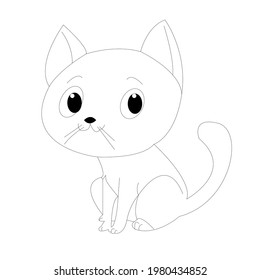 Cat coloring pages for kids
