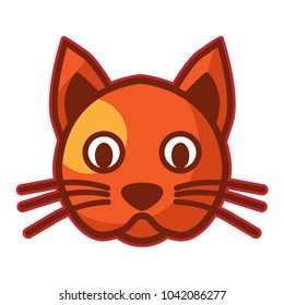 Cat Colorized Icon Vector