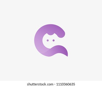 Cat colour logo design. Pet vector logotype