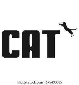 "Cat" comic inscription for T-shirts of light color