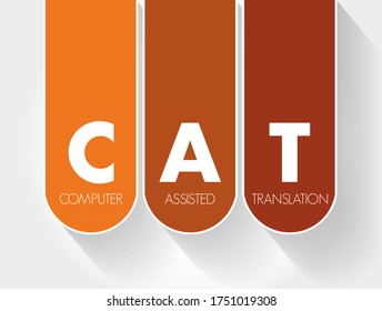 CAT - Computer Assisted Translation acronym, technology concept background
