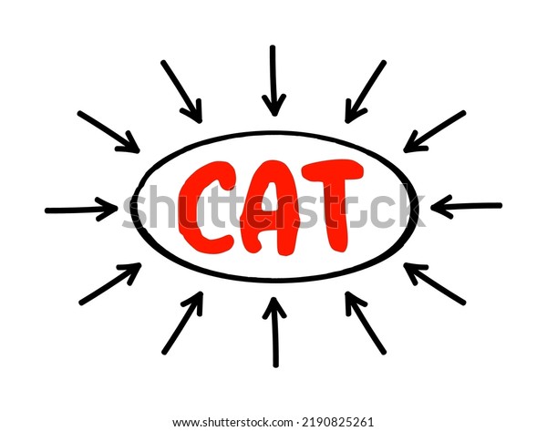 CAT - Computer Assisted Translation is the use of\
software to assist a human translator in the translation process,\
acronym concept with\
arrows