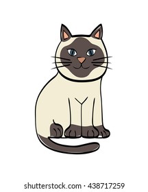 Cat concept. Cute cartoon animal icon. vector graphic