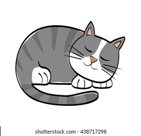 Cat concept. Cute cartoon animal icon. vector graphic