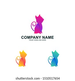 Cat Concept Illustration Vector Template