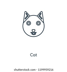 Cat concept line icon. Linear Cat concept outline symbol design. This simple element illustration can be used for web and mobile UI/UX.