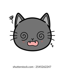 gato confundido Sobre fondo blanco