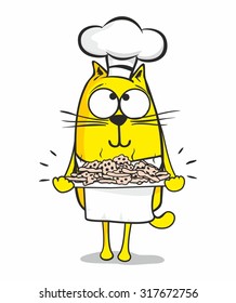Cat with cookies