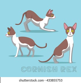 Cat Cornish Rex Cartoon Vector Illustration