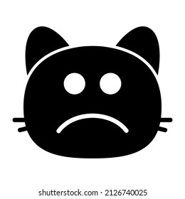 cat cry Glyph Icon Design