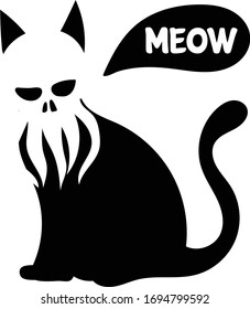 Cat Cthulhu with speech bubble