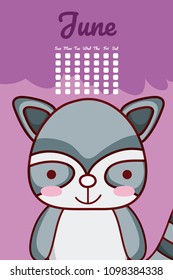 Cat cute calendar design