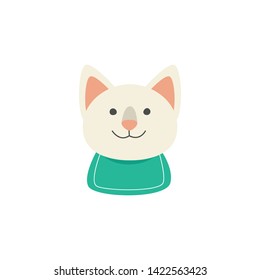 cat cute cartoon icon vector on a white background