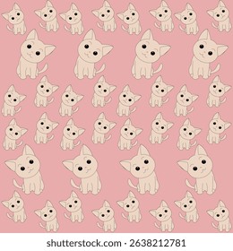 Cat cute cartoon pattern kid fabric textiles design , cat cute cartoon doodle pattern children fabric textiles design, cat cute cartoon pattern baby fabric textiles design 