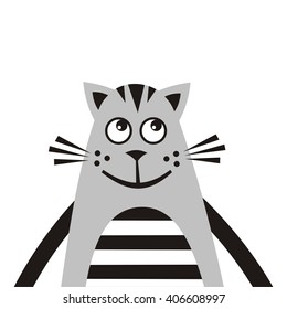 Cat cute cartoon vector illustration